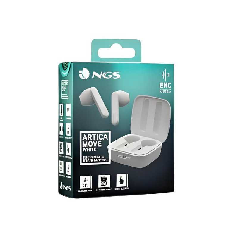 Écouteurs Bluetooth NGS Artica Move White, Une Paires Intra-Auriculaires - Blanc — NGS · Smarty Paris 18e